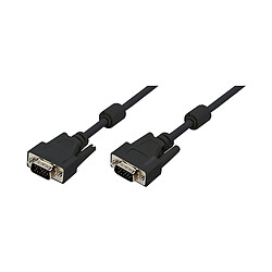 LogiLink Câble VGA pour moniteur, mâle - mâle, noir, 10 m ()