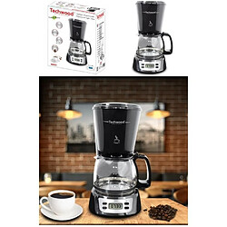 Avis Techwood Cafetière électrique NOIRE Programmable 6 TASSES 650W Fonction Maintien au chaud + Presse fruit Agrumes Electrique Noir 700ml