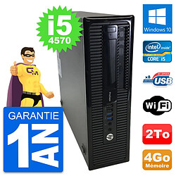 PC HP ProDesk 400 G1 SFF Intel i5-4570 RAM 4Go Disque Dur 2To Windows 10 Wifi - Occasion