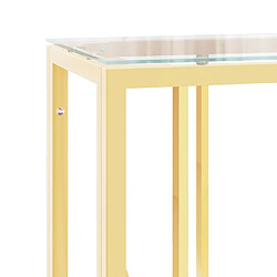 Acheter vidaXL Table console 110x30x70 cm acier inoxydable et verre