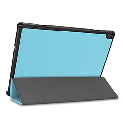 Etui en PU élégant trois volets bleu clair pour votre Lenovo Tab M10 TB-X605F