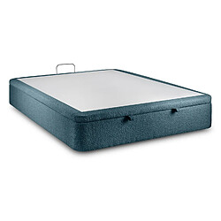 Sommeil de plomb Sommier Coffre Bouclette Bleu 140x190 H39cm