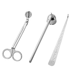 3 Pièces Bougie Mèche Tondeuse Extincteur Dipper Cutter éteindre Le Kit D'outils Argent