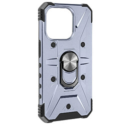 Avizar Coque Bague pour iPhone 15 Plus Bumper Antichoc Série ArmoRing Bump Gris