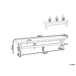 Avis Beliani Banc de jardin OLBIA Béton Blanc