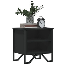 Avis vidaXL Tables de chevet 2 pcs noir 40x30x40 cm bois d'ingénierie