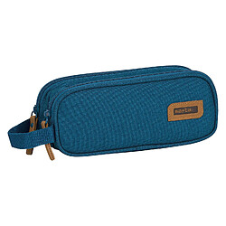 Trousse Fourre-Tout Double Safta M513 Blue marine (21 x 8 x 6 cm)