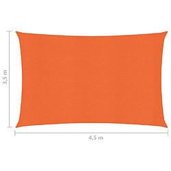 Helloshop26 Voile d'ombrage 160 g/m² orange 3,5 x 4,5 m PEHD 02_0009240 pas cher