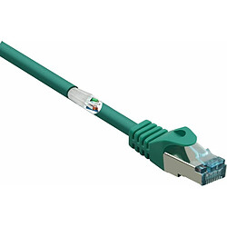 Renkforce RF-5224658 RJ45 Câble réseau, câble patch CAT 6a S/FTP 3.00 m vert avec cliquet dencastrement, ignifuge 1 pc(s)