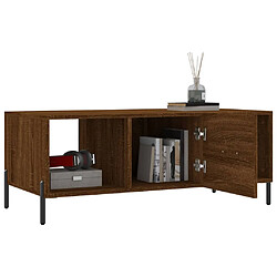 Avis vidaXL Table basse chêne marron 102x50x40 cm bois d'ingénierie