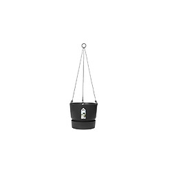 ELHO Pot de fleurs a suspendre Greenville 24 - Extérieur - Ø 23,9 x H 20,3 cm - Vivre noir