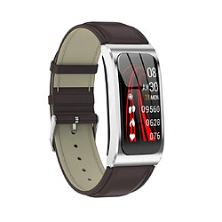 Wewoo Bracelet connecté AK12 1,14 pouces écran couleur intelligent Smartwatch IP68 ÉtancheBracelet en cuirRappel d'appel / Surveillance de la fréquence cardiaque / de la pression artérielle / du sommeil / Prévoyez le cycle menstruel intelli