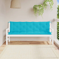 Maison Chic Coussins Confort,Coussins de banc de jardin 2 pcs turquoise tissu Oxford -GKD86306