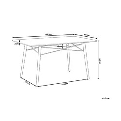 Avis Beliani Table noire 140 x 80 cm BIONDI