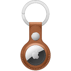 Leather Key Ring pour Apple AirTag - Saddle Brown