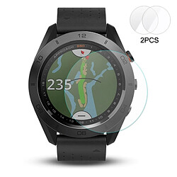 Wewoo Film protecteur écran pour Garmin Approche S60 Smartwatch 0.2mm 9 H Dureté de Surface 2.15 D Antidéflagrant En Verre Trempé D'écran 2 PCS