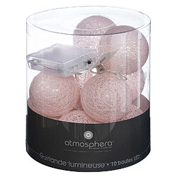 Avis Atmosphera, Createur D'Interieur Guirlande LED 10 boules - Rose