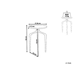 Avis Beliani Table d'appoint en marbre blanc et noir TIHOI