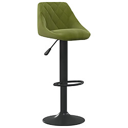 vidaXL Tabouret de bar Vert clair Velours