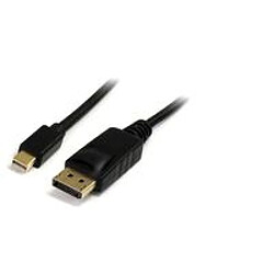 Disney Mini DP - Displayport 0.5m M-M 1.2v Black, gold plugs