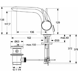 Ideal Standard Mélange A4260AA Mitigeur lavabo