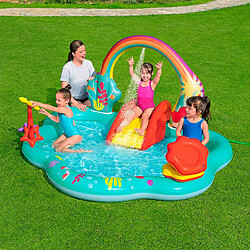 Avis Bestway Piscine Gonflable Aire de Jeux Disney Sirenita 221x193x117cm+2 Ans Jardin 91097