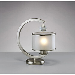 Inspired Lampe de Table E27 Nickel Satiné/Verre/Cristal