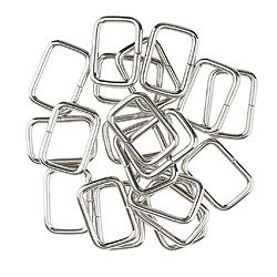 Acheter 20 Pièces En Métal Connecteur à Boucle Carrée Pour Bricolage Sac Artisanat 20x12x2.8mm Argent