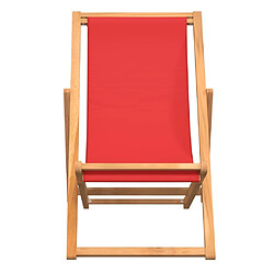 Avis Maison Chic Chaise/Fateuill de plage pliable Bois de teck solide rouge -GKD77440