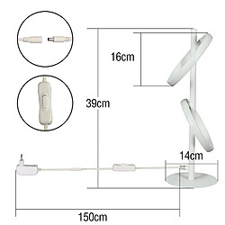 ZMH LED Table Lamp White Whonzimmer Modern Ring Rotatable Table Lamp pas cher