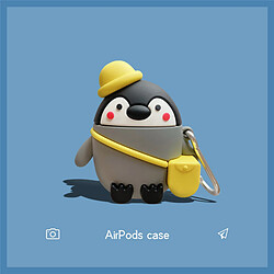 GUPBOO Airpods Coque Housse Étui Protecteur Compatible pour AirPods Pro-mignon sac à dos chapeau pingouin