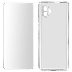 Avizar Coque pour Galaxy Xcover 6 Pro Silicone Gel et Film Verre Trempé 9H transparent