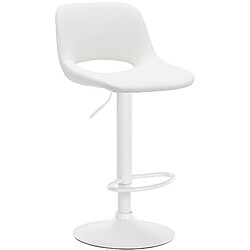 Non Tabouret de bar Camden simili cuir blanc pas cher