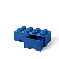 Acheter Grande brique de rangement empilable avec tiroirs bleu - Lego Décoration