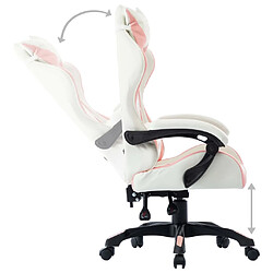 Acheter Helloshop26 Chaise fauteuil siège pivotante de bureau informatique étude de jeux vidéo Rose similicuir rose 02_0024228