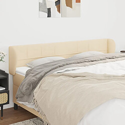 Maison Chic Tête de lit scandinave avec oreilles,meuble de chambre Crème 183x23x78/88 cm Tissu -MN94314