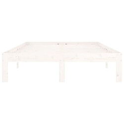 Acheter Maison Chic Lit adulte - Lit simple Cadre de lit,Structure du lit Contemporain Blanc Bois de pin massif 120x200 cm -MN32060