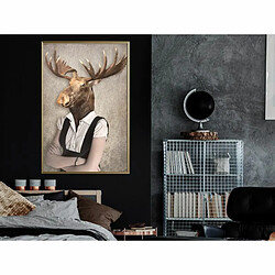 Paris Prix Affiche Murale Encadrée Animal Alter Ego Moose 40 x 60 cm Or