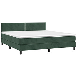 Acheter Sommier à lattes LED,Cadre à lattes de lit avec matelas pour Adulte Vert foncé 180x200 cm -MN35591