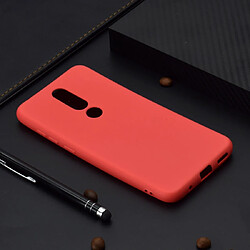 Wewoo Coque Souple Pour Nokia 6.1 Plus Candy Color TPU Case Rouge