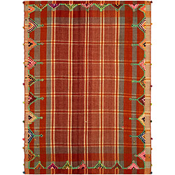 Vidal Tapis de laine 204x150 rouge Jajim