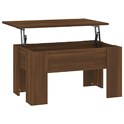 Acheter vidaXL Table basse Chêne marron 79x49x41 cm Bois d'ingénierie