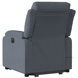 Acheter vidaXL Fauteuil inclinable de massage électrique gris foncé velours