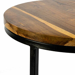 Table Basse Alexandra House Living Marron Fer Bois de manguier 38 x 65 x 38 cm pas cher