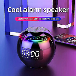 Universal Corloge d'alarme Bluetooth portable MINI MINI SUBWOOFER CARTE RADIO SMELLE SPELERS SPELERS (NOIR)