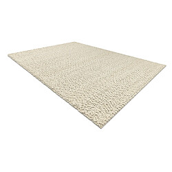 Avis RUGSX Tapis en laine TAHAR 99005B crème - TISSÉ MAIN boucle, uniforme 90x150 cm