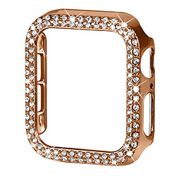 Coque en TPU décor strass, anti-rayures, or rose pour votre Apple Watch Series 6/5/4/SE 44mm