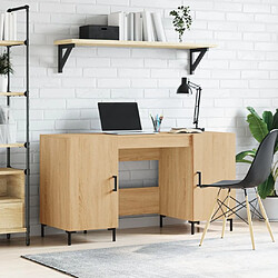 Maison Chic Bureau,Table de travail,bureau de travail pour chambre chêne sonoma 140x50x75 cm bois d'ingénierie -GKD74073