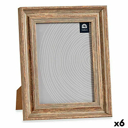 Gift Decor Cadre photo 21 x 2 x 26 cm Verre Bois Marron Cuivre Plastique (6 Unités)