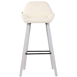 Non Tabouret de bar Newnan tissu 4 pieds structure blanc (chêne)